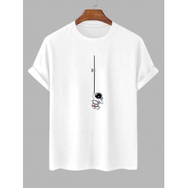 Astronaut Graphic Print Short Sleeve T Shirt