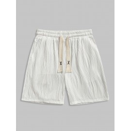 Textured Knitted Sports Casual Shorts